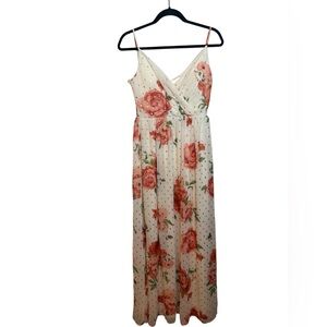 Trixxi Metallic Rose Patterned Maxi Dress